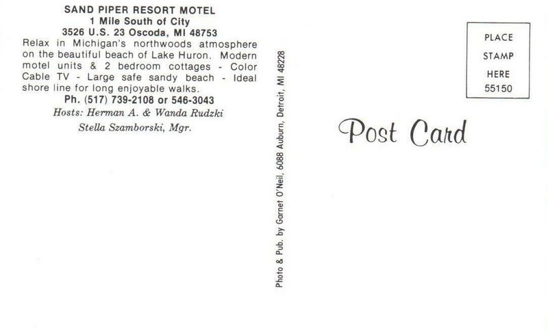 Sand Piper Motel - Vintage Postcard